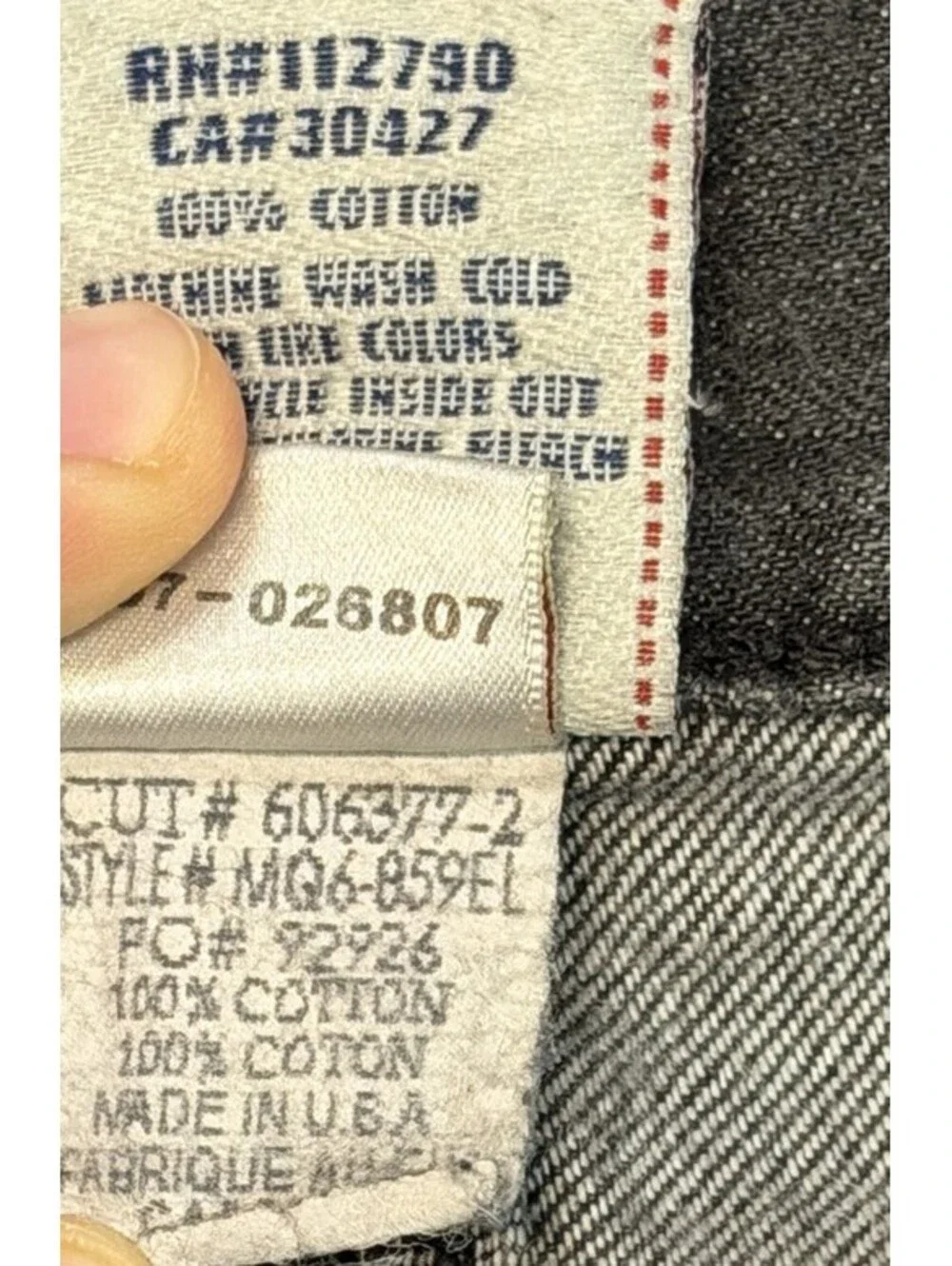 True Religion Billy Straight Leg Jeans Mens 32x28 Gray Black Made In USA Flap